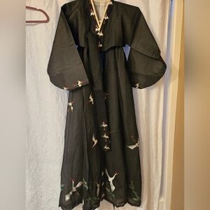 Vintage Red Crowned Crane Hanbok Size Small